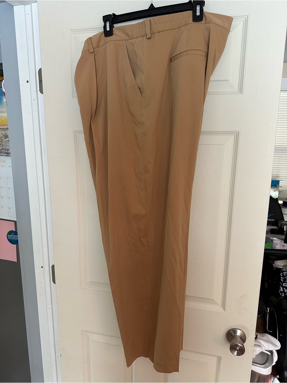 Jones New York Women’s Lined Khaki Wide-Leg Slacks in Camel